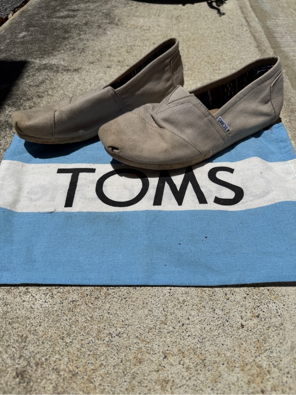 TOMS Canvas Slip-On in Taupe Beige